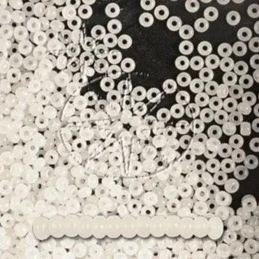 Hvide glasperler, preciosa, alabaster white, storkøb Preciosa