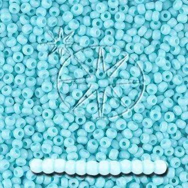 Grønne glasperler, preciosa, turquoise green dyed chalkwhite, storkøb Preciosa