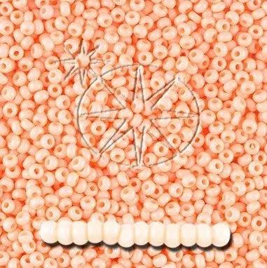 Orange glasperler, preciosa, light orange dyed chalkwhite, storkøb Preciosa