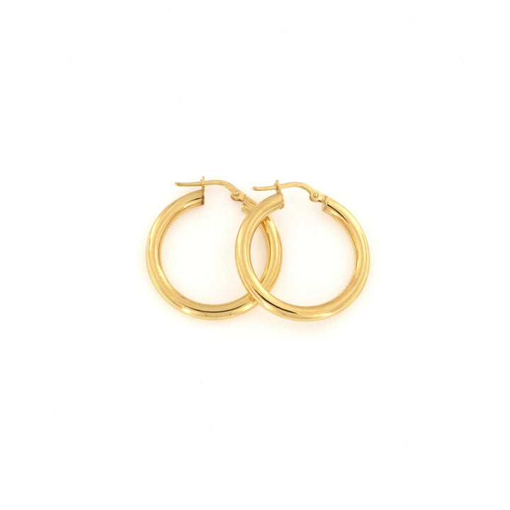 Øreringe, hoops, forgyldt sterlingsølv, 26 x 3 mm. 103c Italy