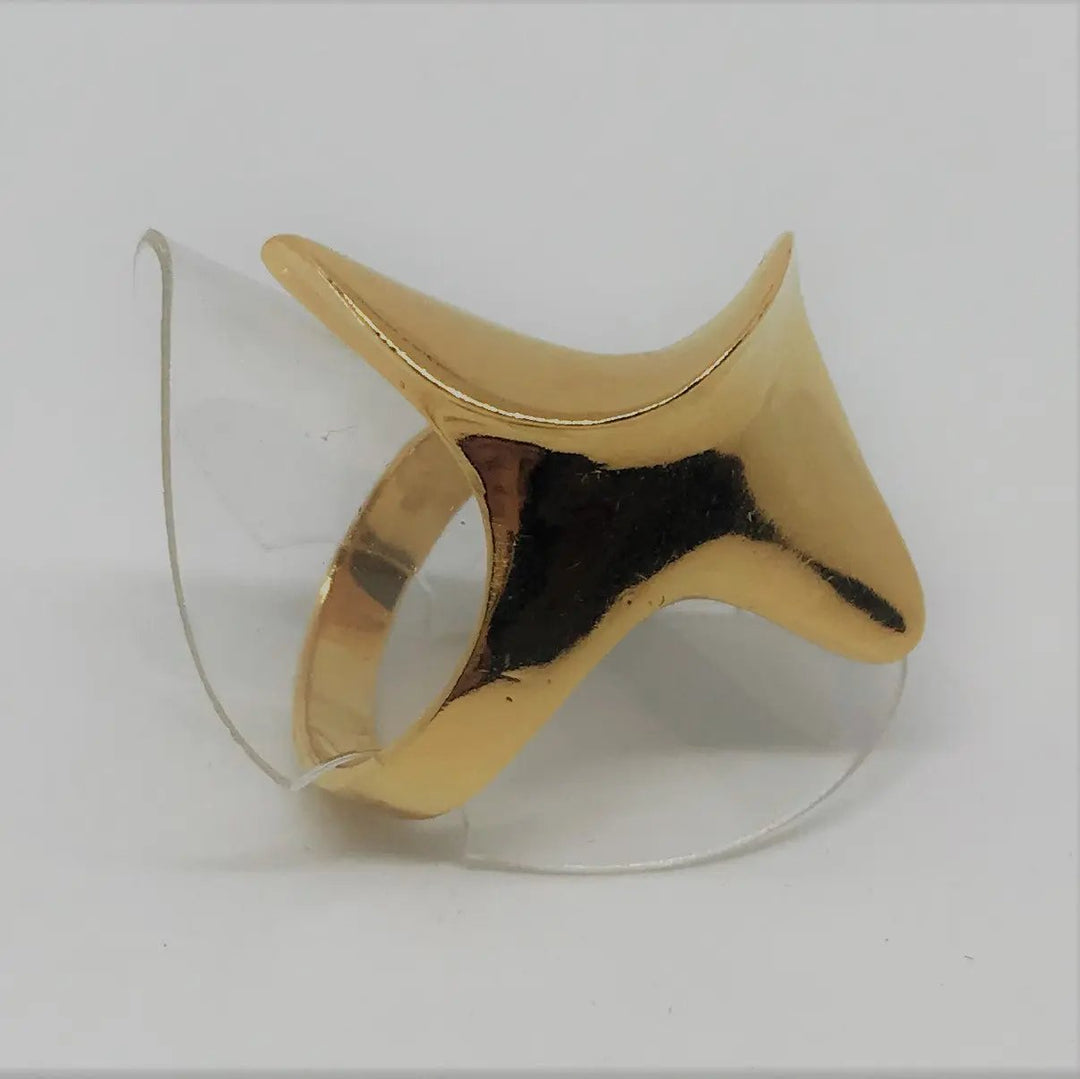 Fingerring, twisted, forgyldt sterlingsølv Beadhouse of Copenhagen