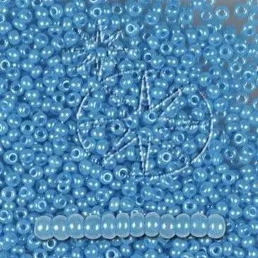 Blå glasperler, preciosa, ceylon blue-green, storkøb Preciosa