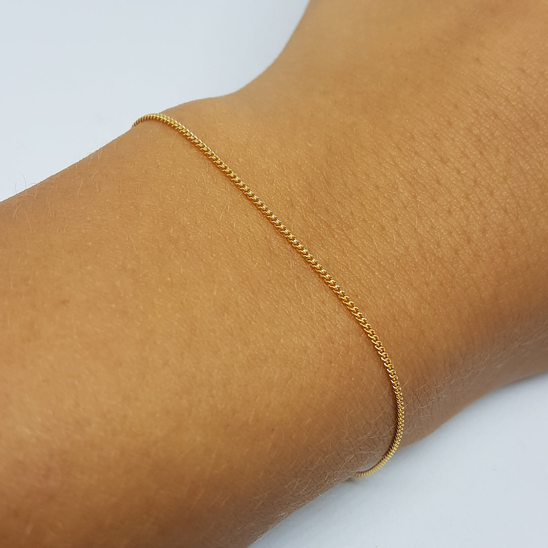 Find Armbånd, panser facet kæde, forgyldt sterlingsølv, 1,05 mm hos Beadhouse of Copenhagen i dag, med en altid hurtig levering!