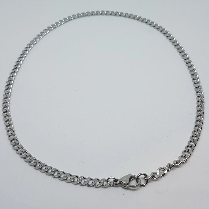 Halskæde, chunky panser facet kæde, stål, 40-60 cm/5,5 mm BLT