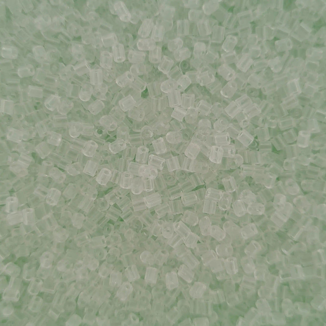 Hvide glasperler, preciosa two-cut, frosted white, 1,6 mm Preciosa BOC