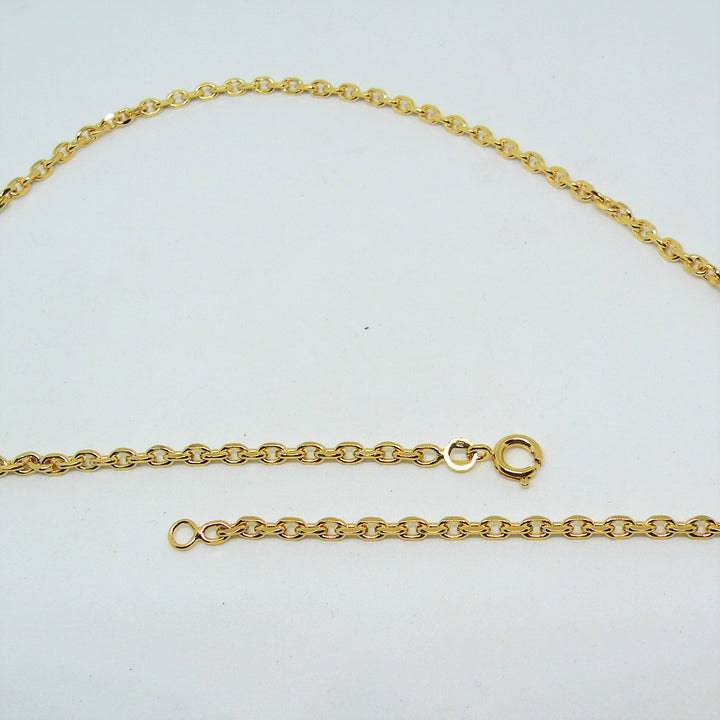 Find Halskæde, anker facet kæde, forgyldt messing, 45-55 cm/2,2 mm hos Beadhouse of Copenhagen i dag, med en altid hurtig levering!