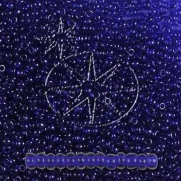 Blå glasperler, preciosa, natural transparent very dark sapphire Preciosa