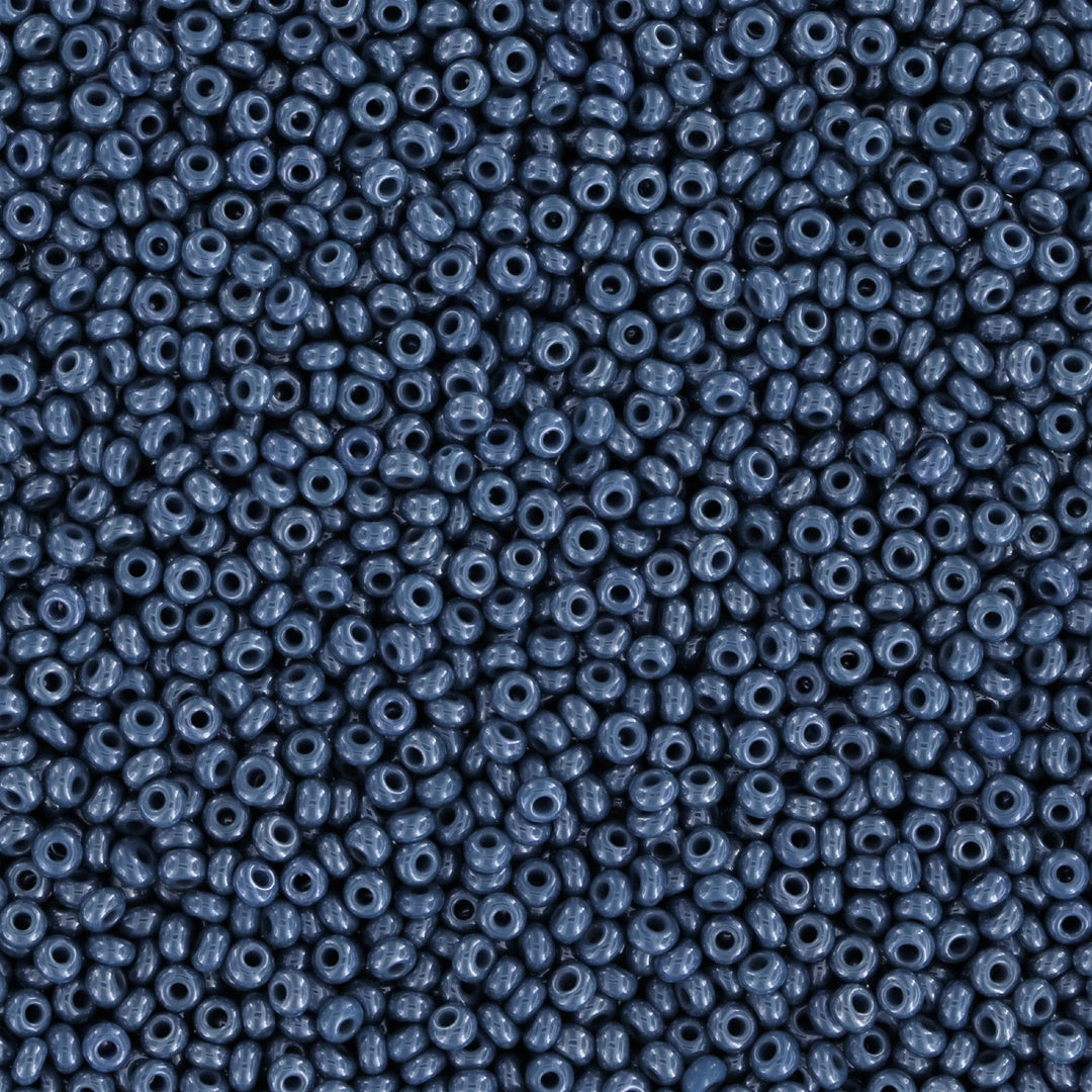 Blå glasperler, preciosa, opaque blue sfinx Preciosa