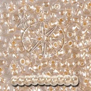 Brune glasperler, preciosa, pastel lined mocca pearl crystal, storkøb Preciosa