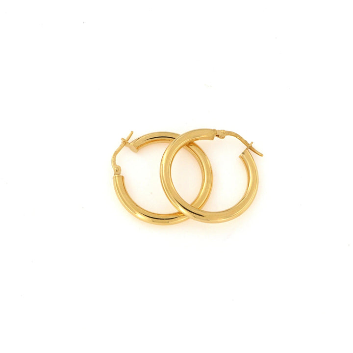 Øreringe, hoops, forgyldt sterlingsølv, 28 x 4 mm 117c Italy