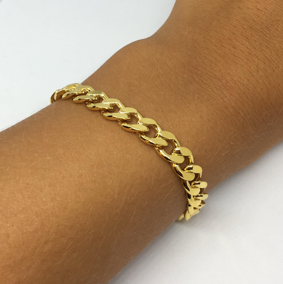 Find Armbånd, ekstra chunky panser facet, forgyldt sterlingsølv, 16-22 cm/7,4 mm hos Beadhouse of Copenhagen i dag, med en altid hurtig levering!