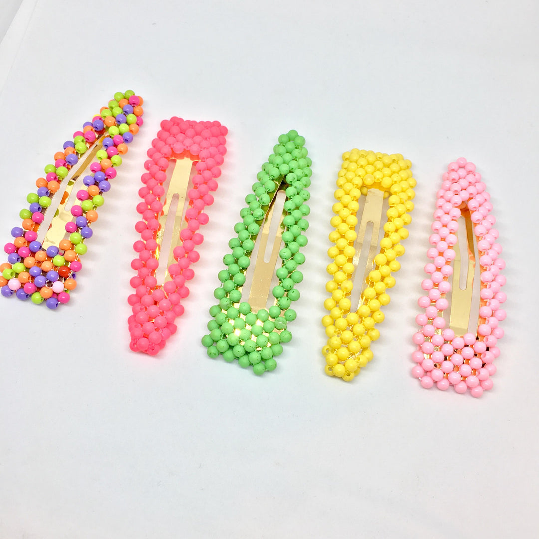 Hårspænder, spidse med runde perler hos Beadhouse of Copenhagen