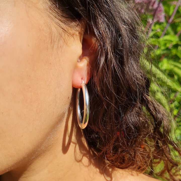 Find Øreringe, hoops, sterlingsølv, 38 x 4 mm hos Beadhouse of Copenhagen i dag, med en altid hurtig levering!
