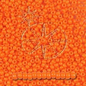 Orange glasperler, preciosa,  natural opaque dark orange, storkøb Preciosa