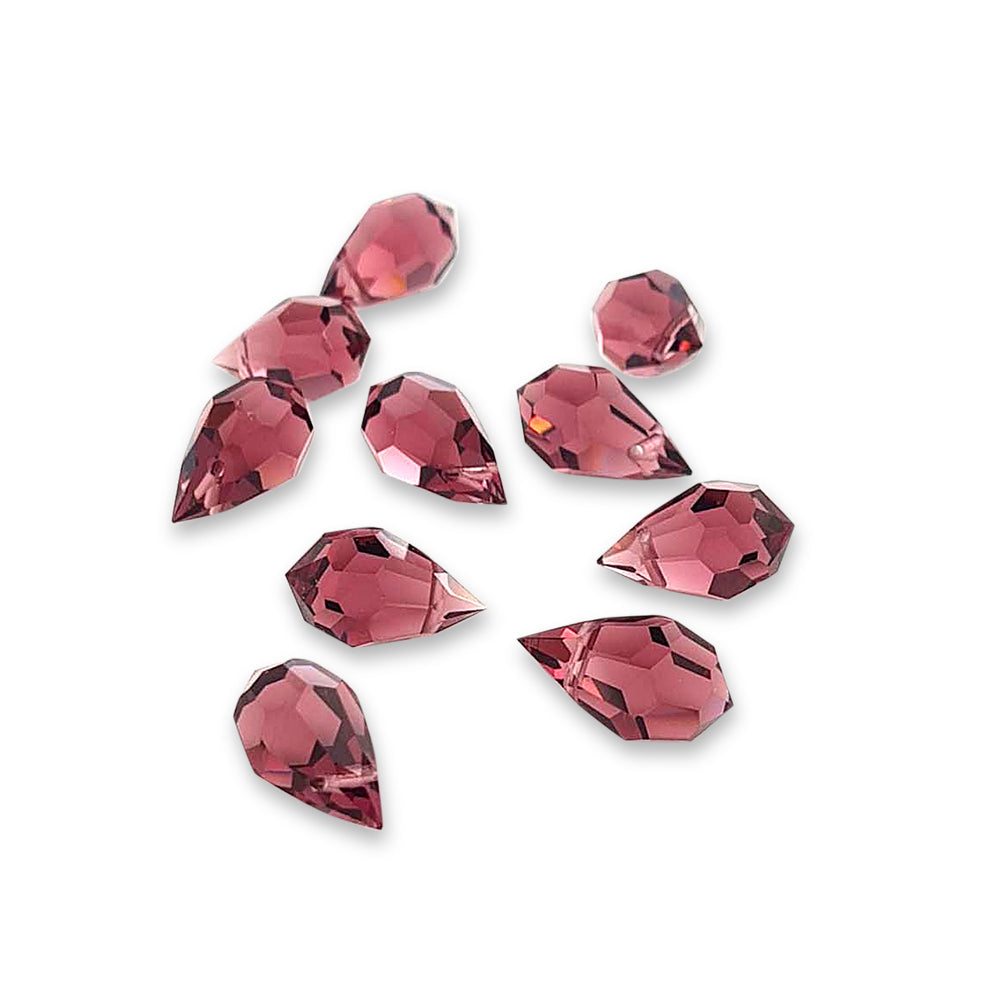 Find Lilla glasperler,  preciosa crystal drops, amethyst, 9 x 15 mm hos Beadhouse of Copenhagen i dag, med en altid hurtig levering!