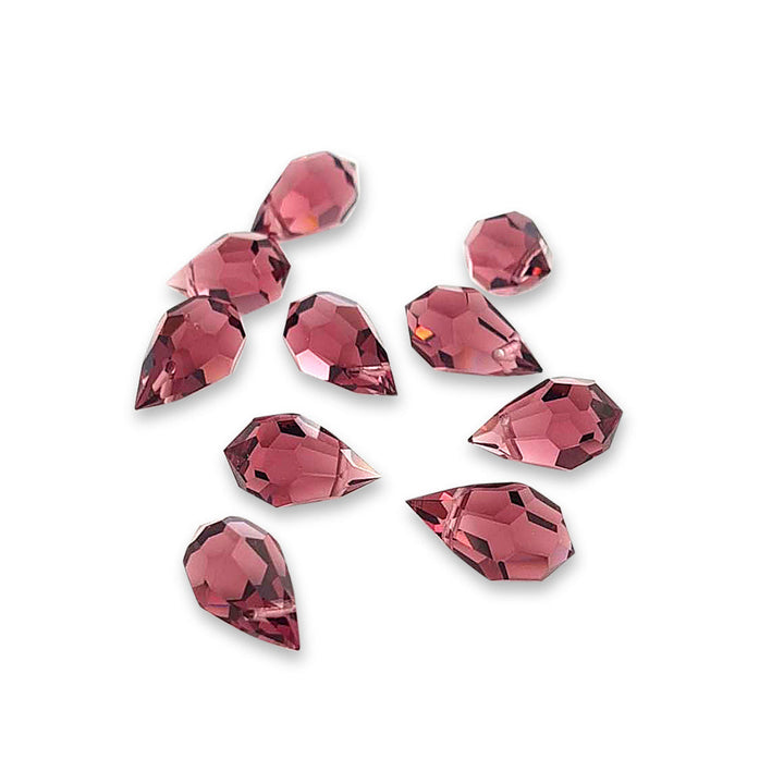 Find Lilla glasperler,  preciosa crystal drops, amethyst, 9 x 15 mm hos Beadhouse of Copenhagen i dag, med en altid hurtig levering!