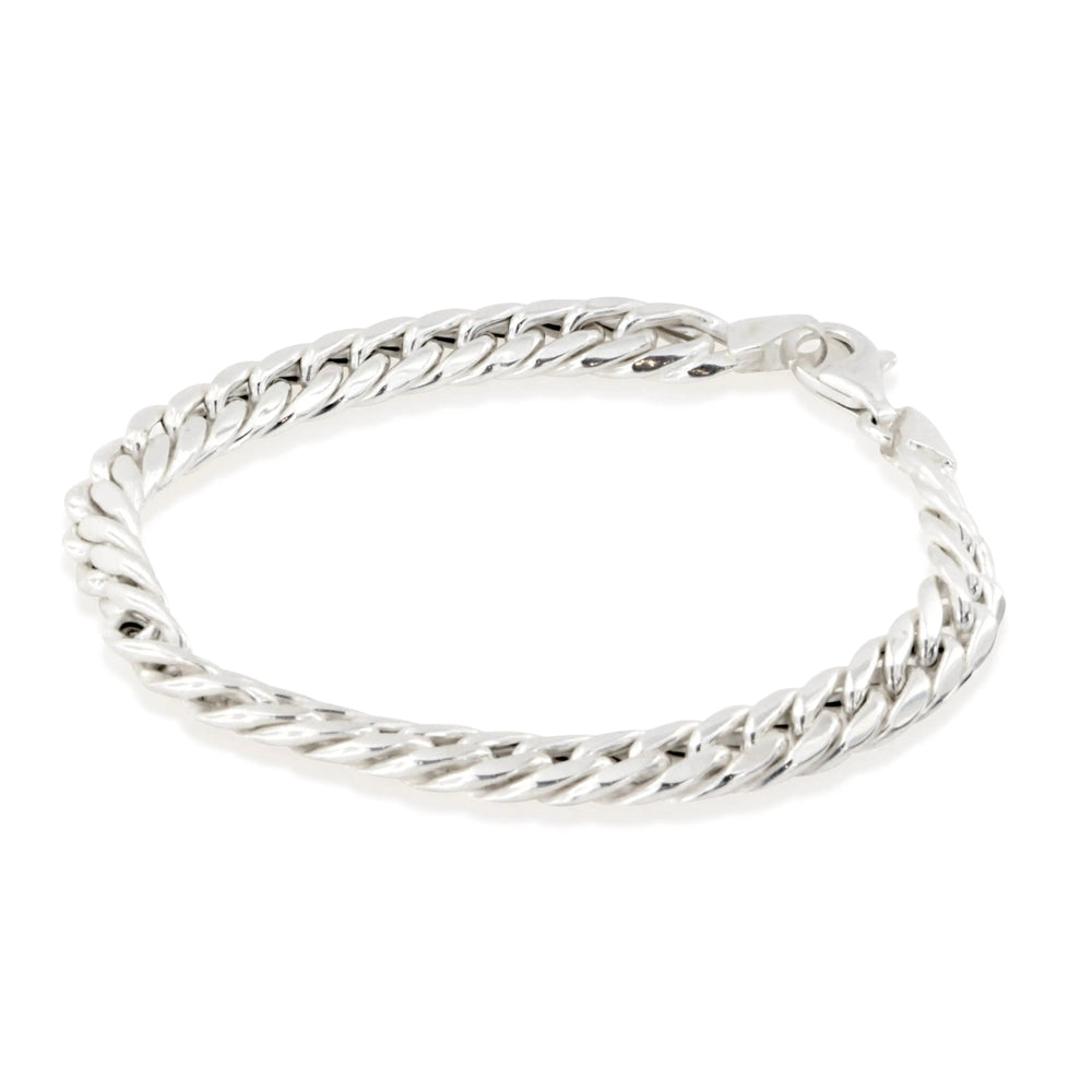 Armbånd, ekstra chunky cuban kæde, sterlingsølv, 17-21 cm/ 7 mm OK silver