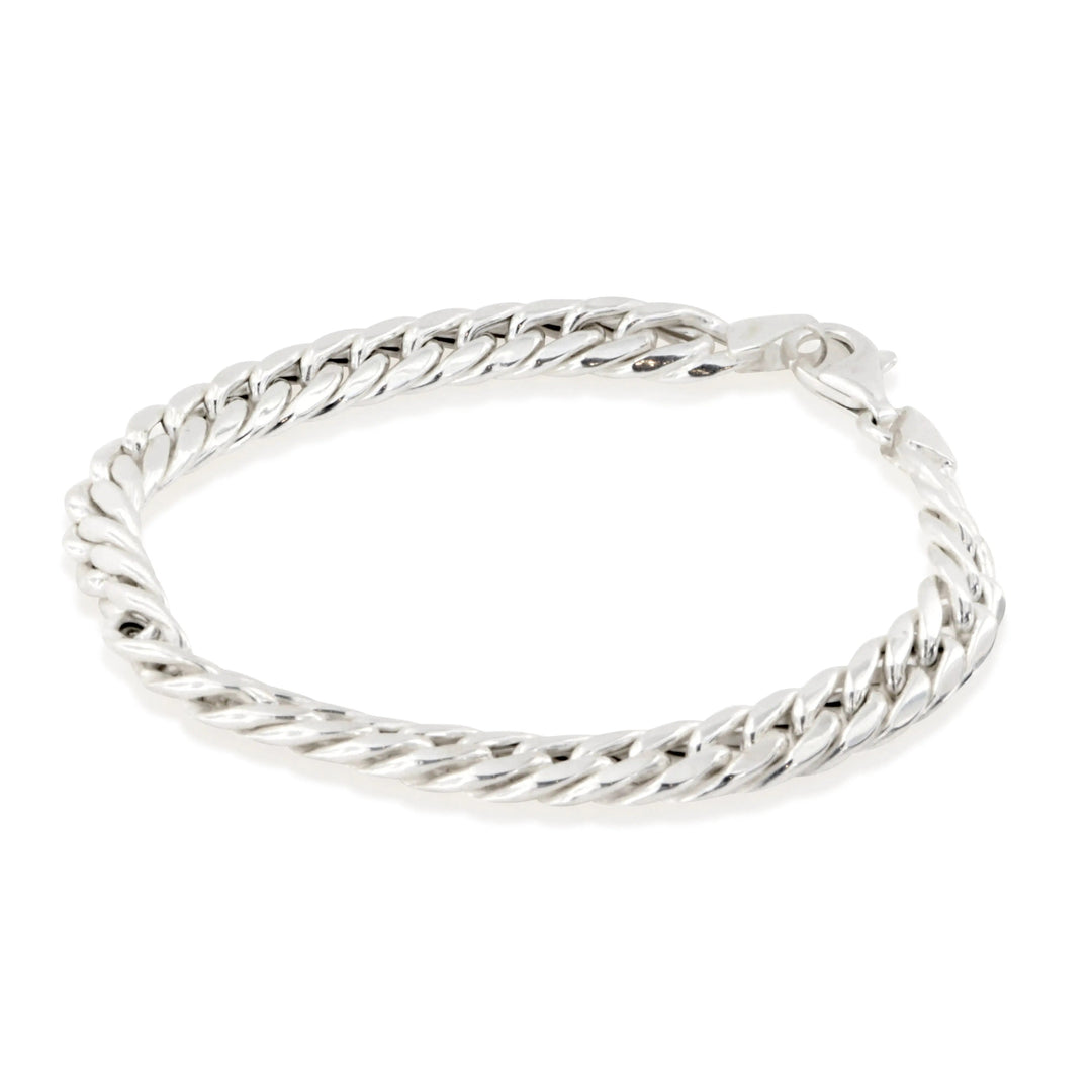 Armbånd, ekstra chunky cuban kæde, sterlingsølv, 17-21 cm/ 7 mm OK silver
