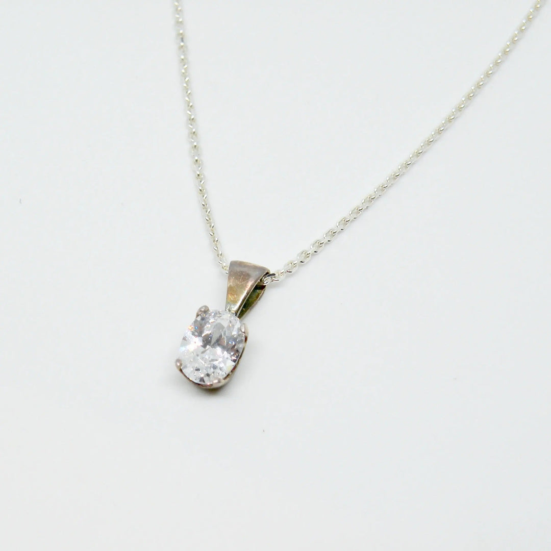 Vedhæng, klar krystal, sterlingsølv Beadhouse of Copenhagen