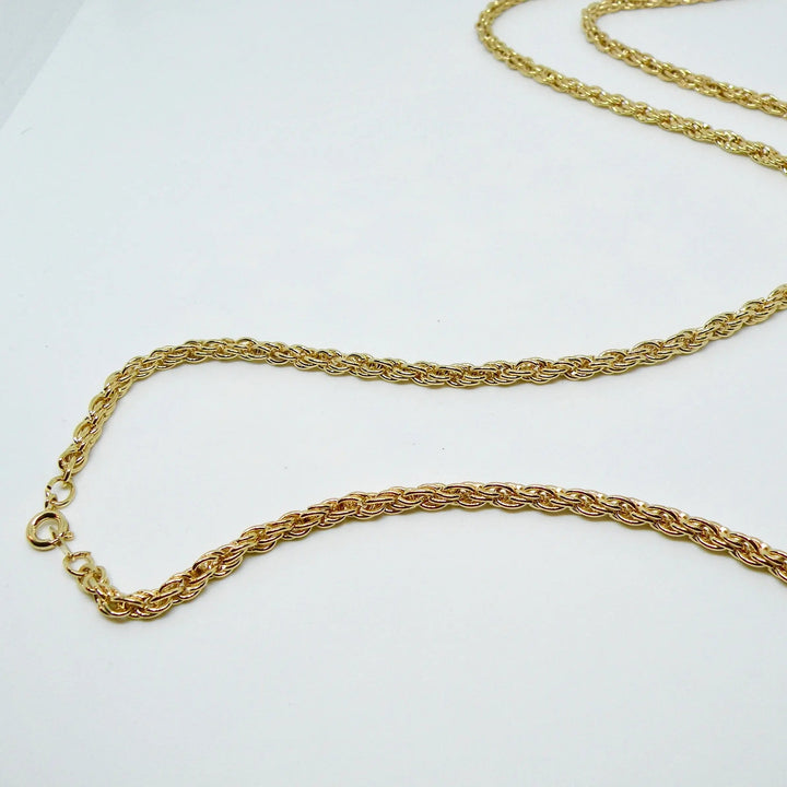 Mavekæde, cordel kæde, forgyldt messing, 70-92 cm/3,7 mm Beadhouse of Copenhagen