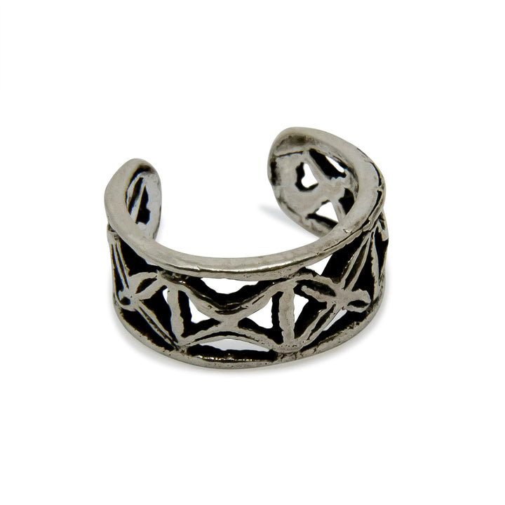 Øreringe, earcuff kryds, sterlingsølv Beadhouse of Copenhagen