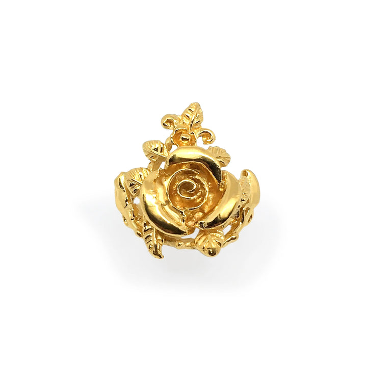 Fingerring med blade i forgyldt sterlingsølv og sterlingsølv Beadhouse of Copenhagen