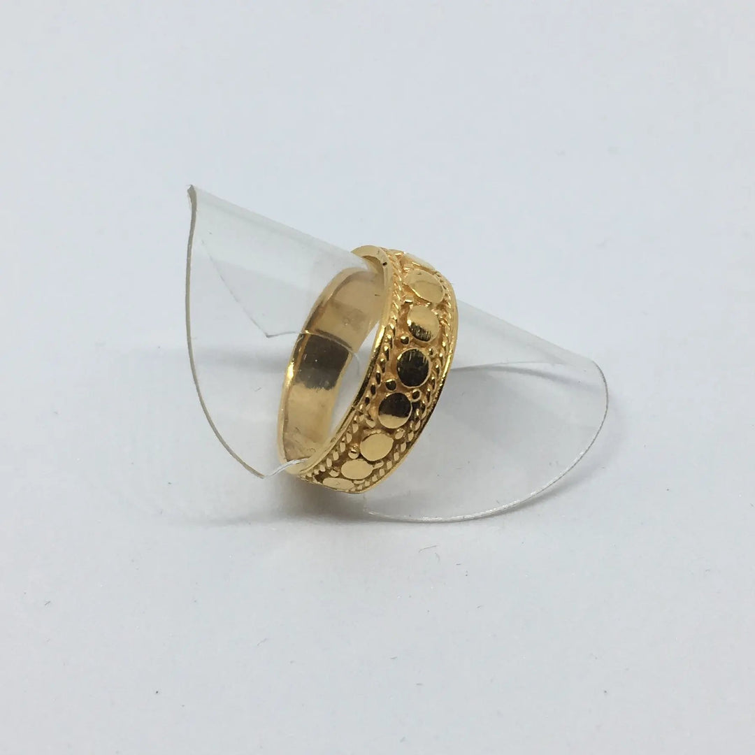 Fingerring, bånd af små cirkler, forgyldt og sterlingsølv Beadhouse of Copenhagen