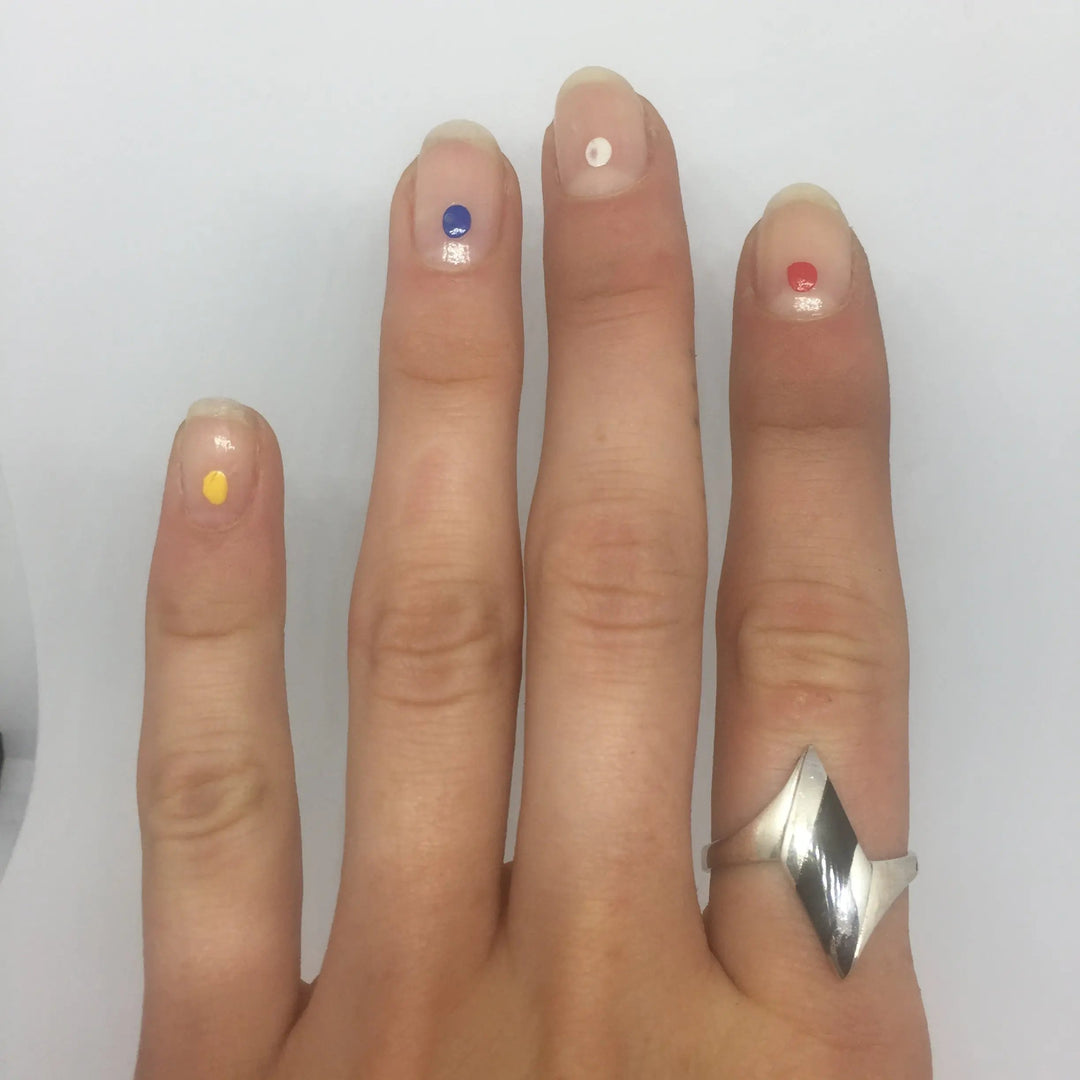 Fingerring harlekin med onyx og turkis i sterlingsølv Beadhouse of Copenhagen