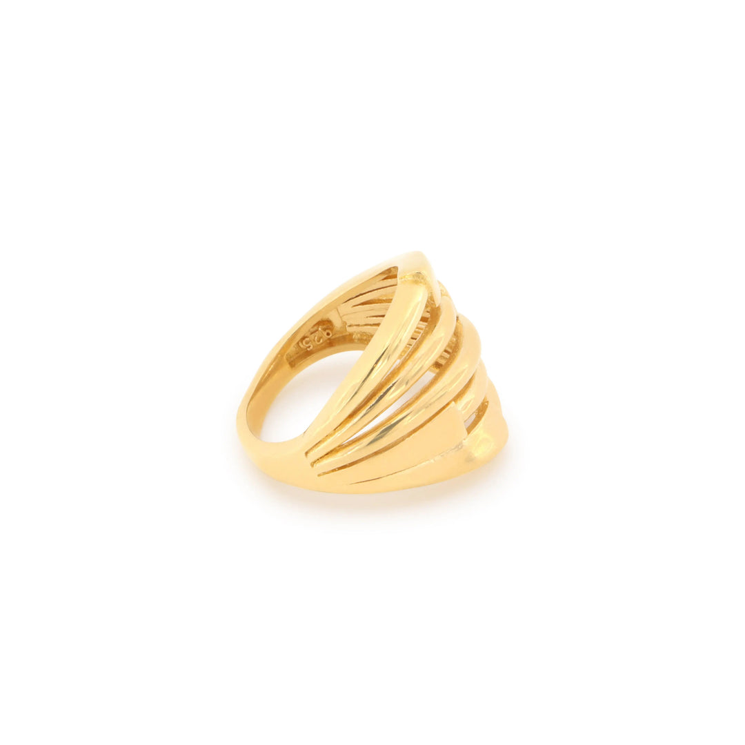 Fingerring, multiple rings, sterlingsølv og forgyldt sterlingsølv OK Silver