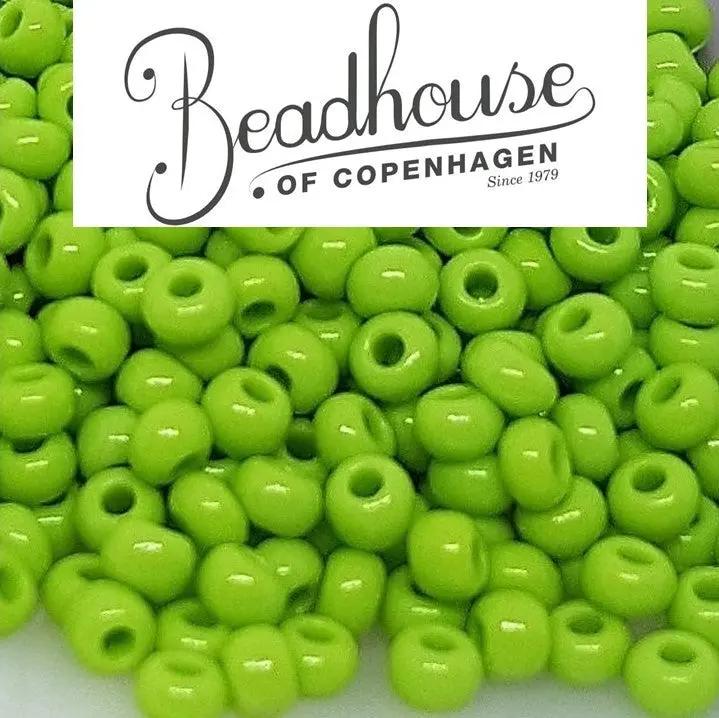 Grønne glasperler, preciosa, natural opaque light green, storkøb Preciosa