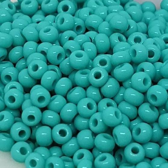 Grønne glasperler, preciosa, natural opaque green turquoise, storkøb Preciosa