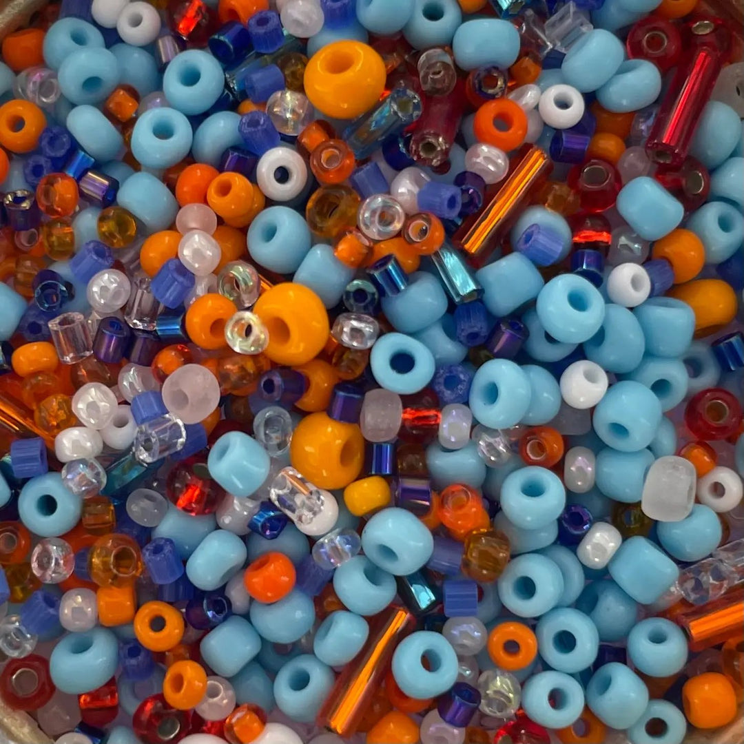 Blandede glasperler, preciosa mix, nemo Preciosa BOC