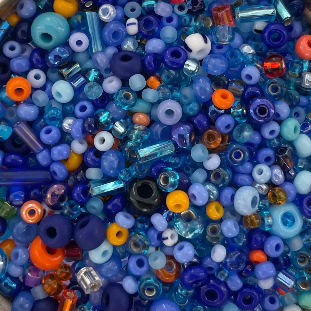 Blandede glasperler, preciosa mix, ocean Preciosa BOC