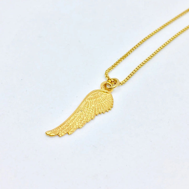 Vedhæng, vinge, forgyldt sterlingsølv Silveks