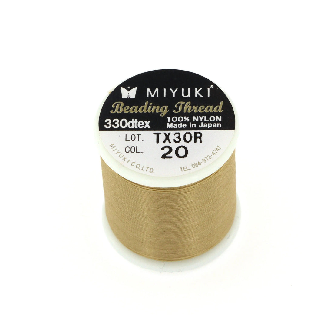 Nylontråd, miyuki perletråd, guld, 0,2 mm x 50 m Krea