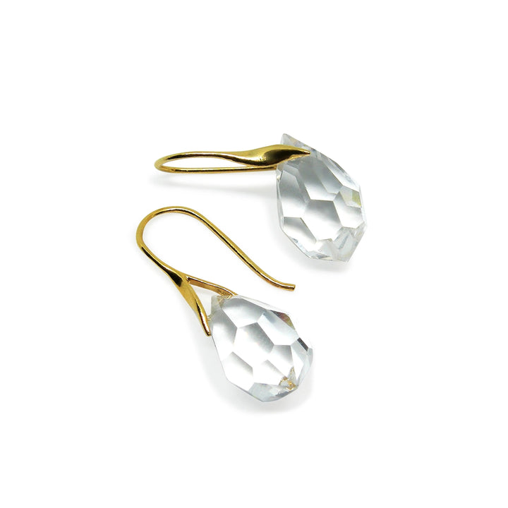 Øreringe med crystal drops, sterlingsølv og forgyldt sterlingsølv Beadhouse of Copenhagen