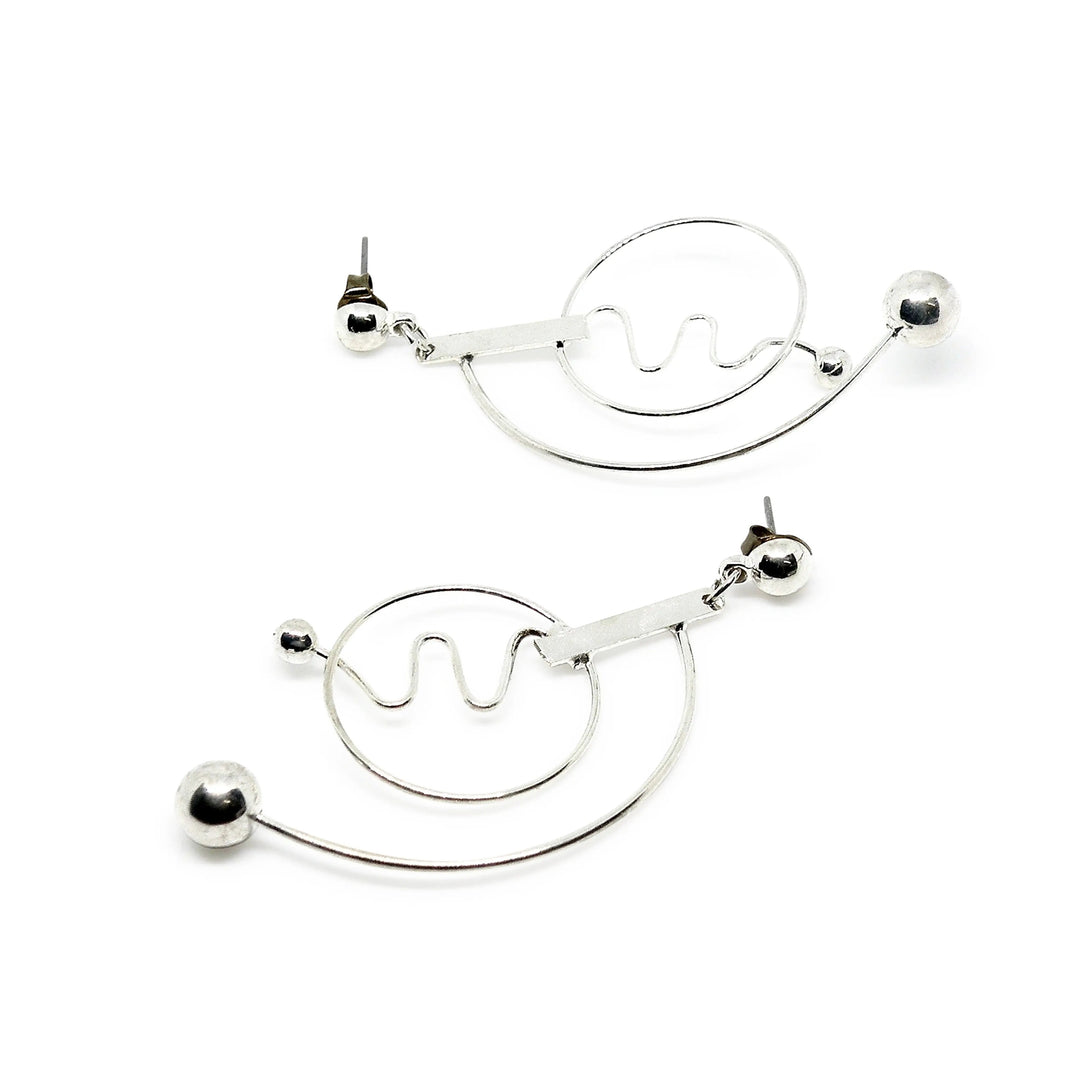 Øreringe, ørestikkere miró, forsølvet messing Beadhouse of Copenhagen