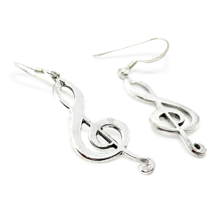 Øreringe, ørekrog g-nøgle, sterlingsølv Beadhouse of Copenhagen