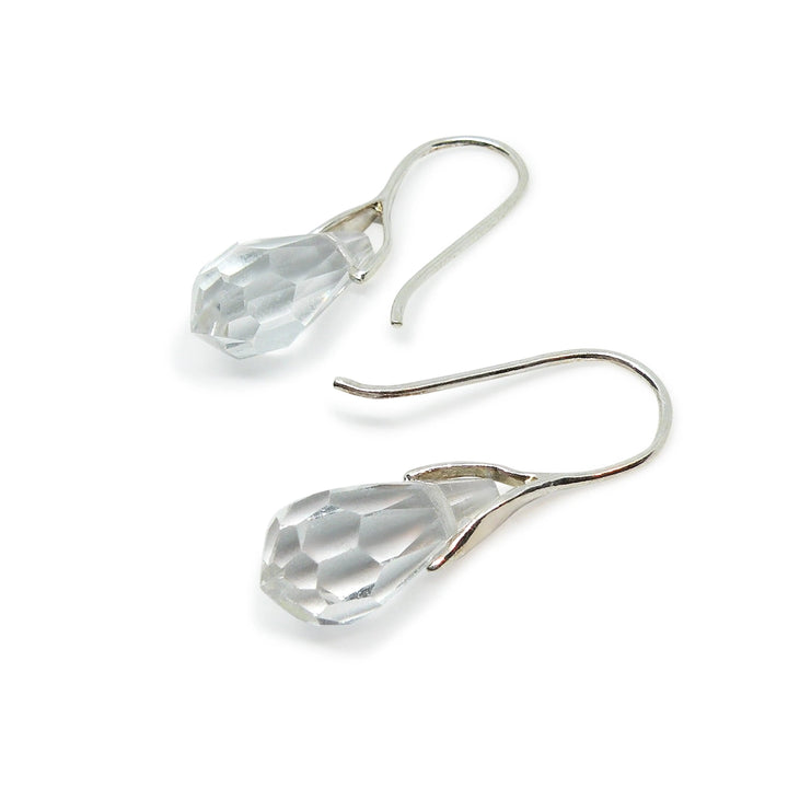 Øreringe med crystal drops, sterlingsølv og forgyldt sterlingsølv Beadhouse of Copenhagen