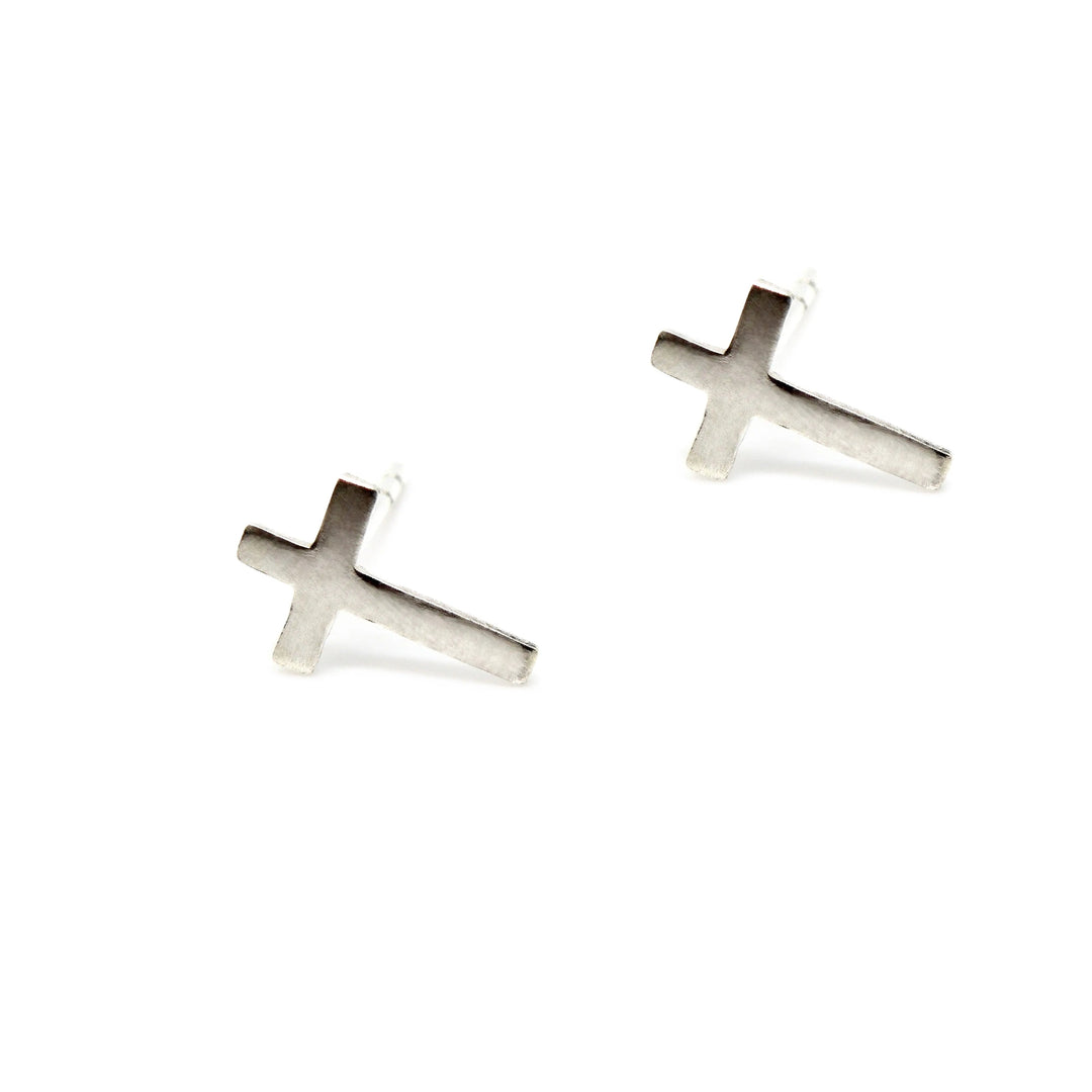 Øreringe, ørestikkere kors, sterlingsølv Beadhouse of Copenhagen