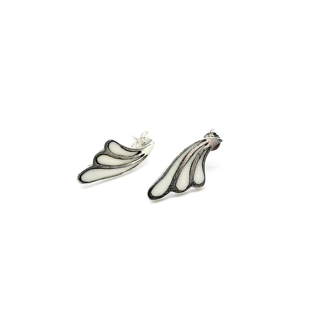 Øreringe, ørestikkere vinger med smykkesten, sterlingsølv, 20 mm Beadhouse of Copenhagen