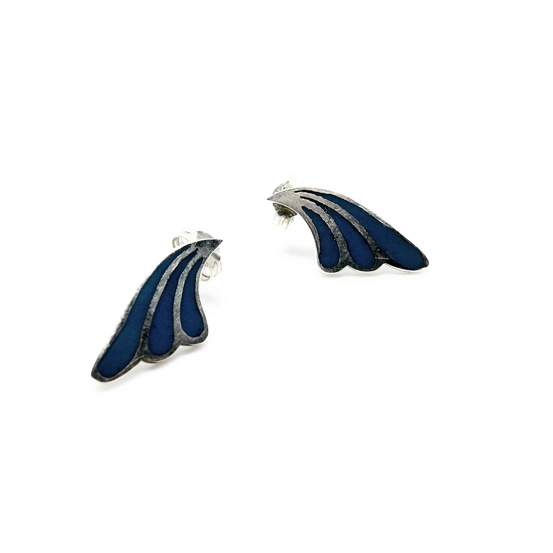 Øreringe, ørestikkere vinger med smykkesten, sterlingsølv, 20 mm Beadhouse of Copenhagen