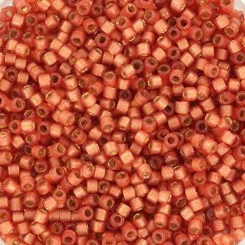 Orange glasperler, miyuki delica beads, duracoat papaya Krea