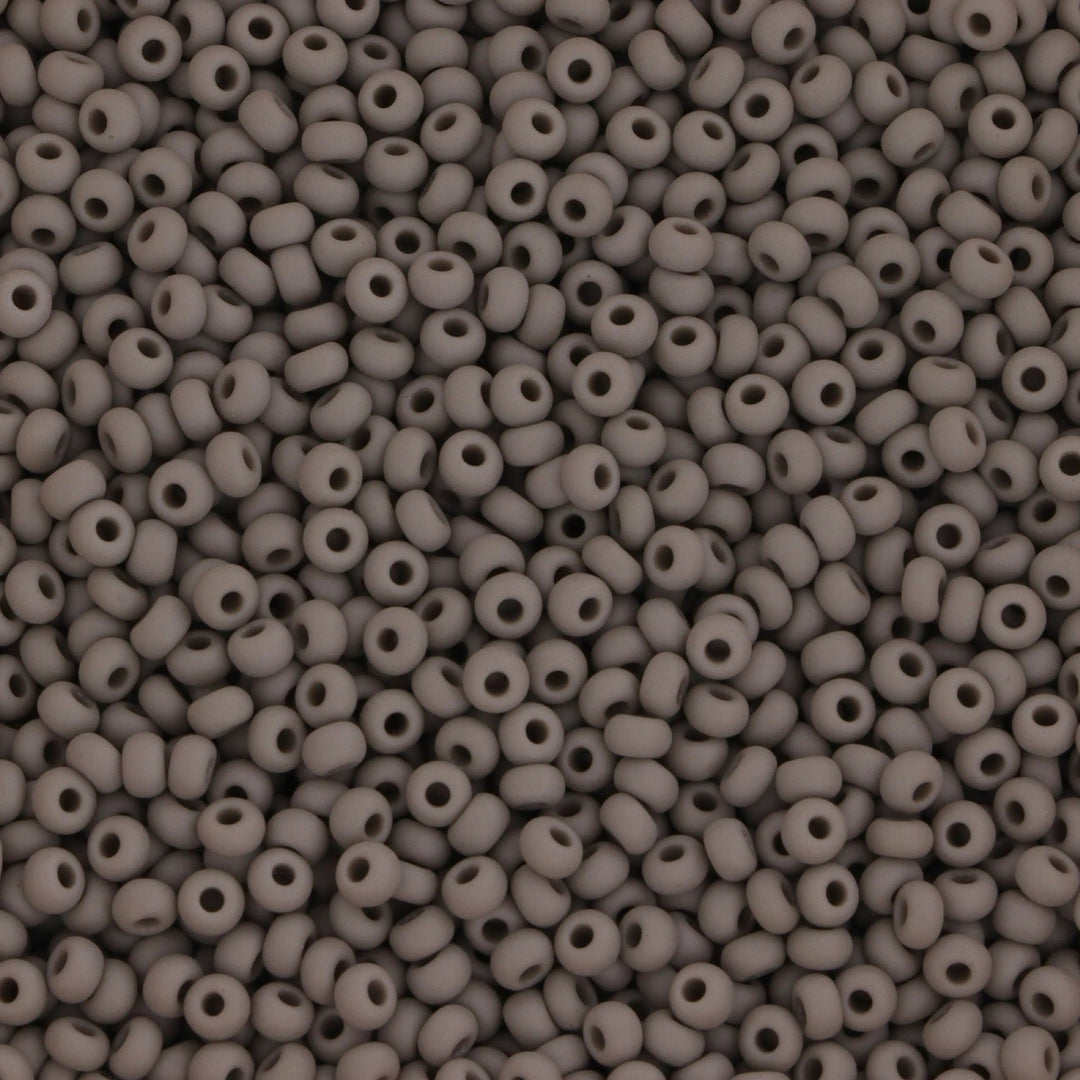 Grå glasperler, preciosa, matte opaque grey, storkøb Preciosa