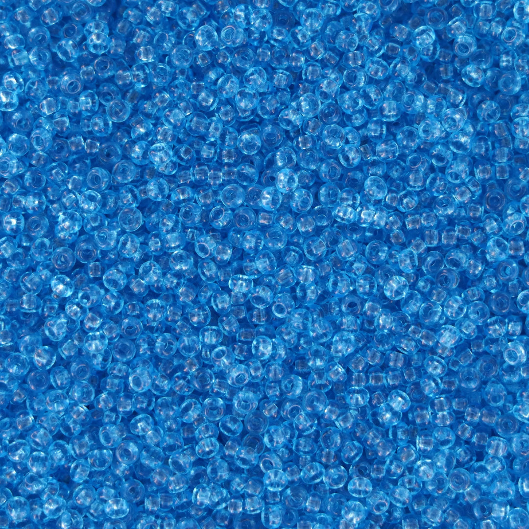 Blå glasperler, preciosa, natural transparent aquamarine, storkøb Preciosa