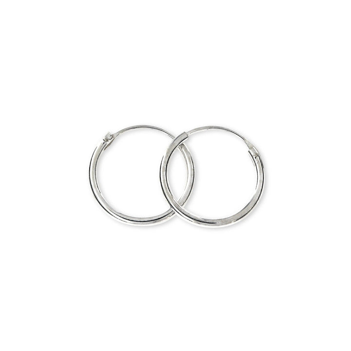 Øreringe, hoops, 16 mm, sterlingsølv og forgyldt sterlingsølv BLT