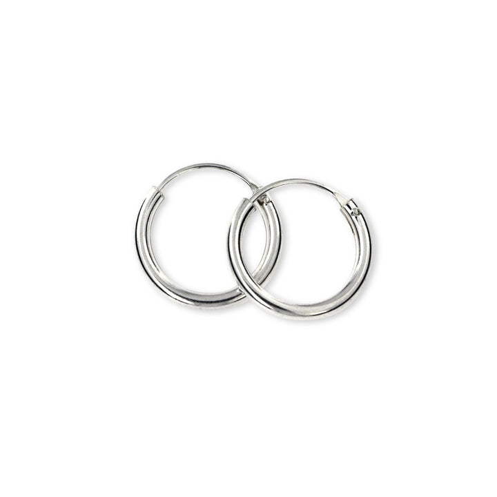 Øreringe, hoops, 16 mm, sterlingsølv og forgyldt sterlingsølv BLT