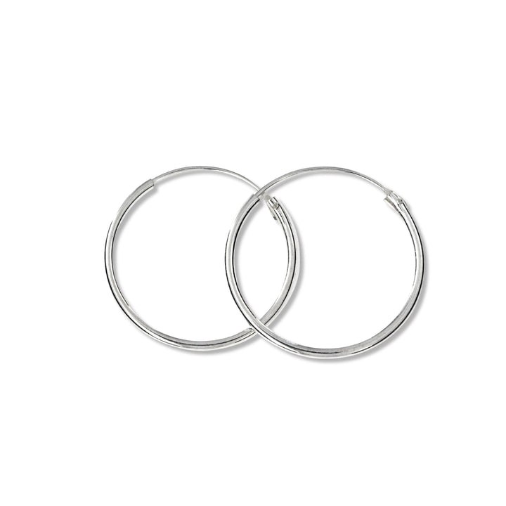 Øreringe, hoops, 20 mm, sterlingsølv og forgyldt sterlingsølv BLT