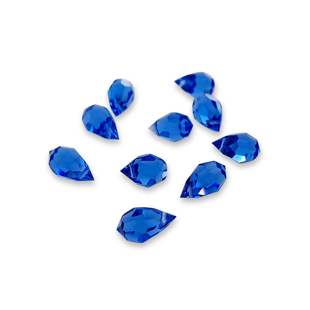 Find Blå glasperler, preciosa crystal drops, sapphire, 9 x 15 mm hos Beadhouse of Copenhagen i dag, med en altid hurtig levering!
