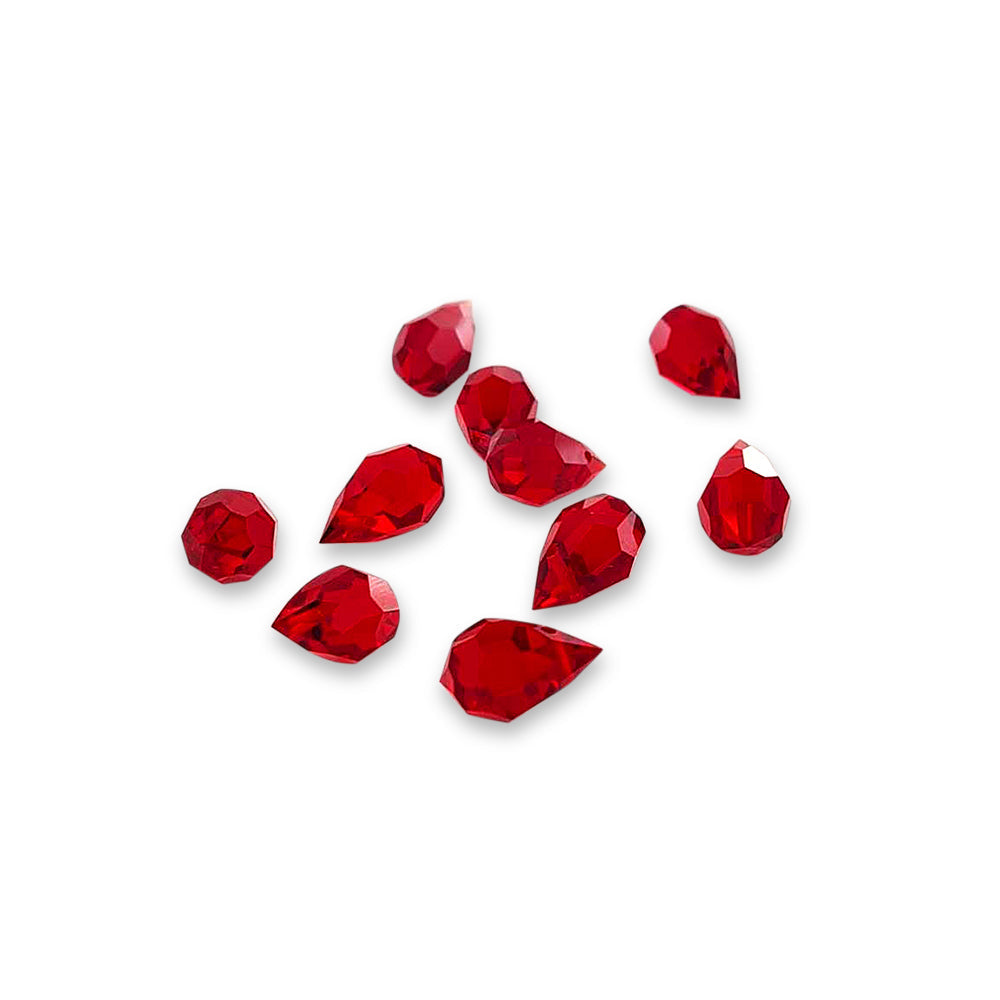 Find Røde glasperler, preciosa crystal drops, siam ruby, 9 x 15 mm hos Beadhouse of Copenhagen i dag, med en altid hurtig levering!